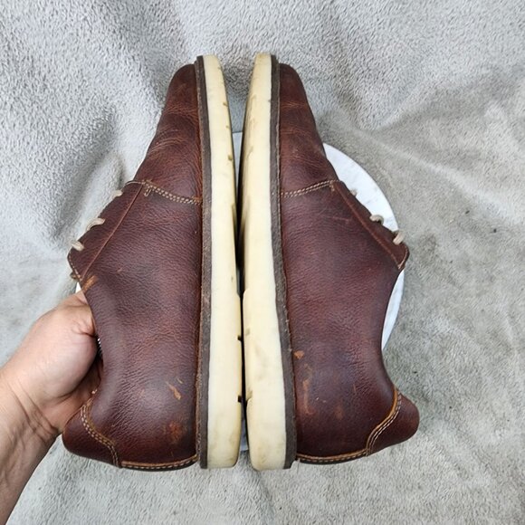 Clarks Shoes Mens Size 11 Brown Leather Collections Lace Up Derby Oxfords *Read* main image 4